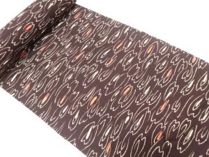 アンティーク　抽象花弁散らし模様　着尺反物